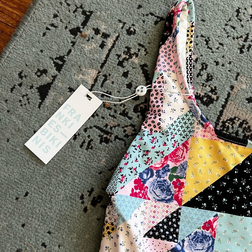 Frankie's Bikinis Multicolor Patchwork One Piece - image 7